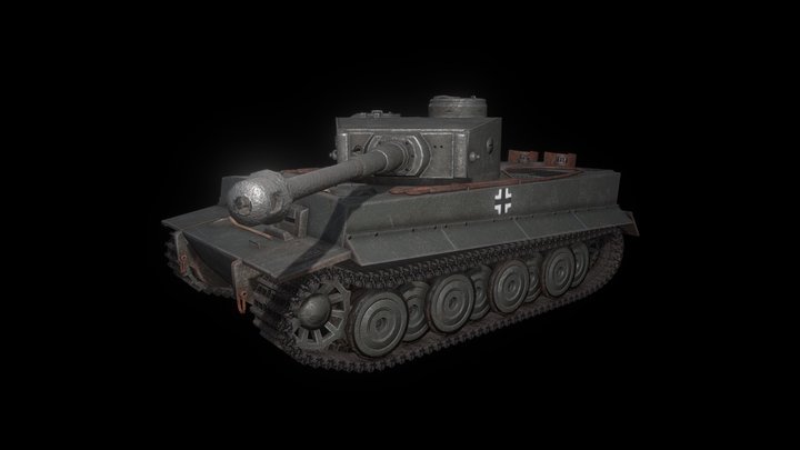 Tiger-1 (Panzerkampfwagen VI) 3D Model