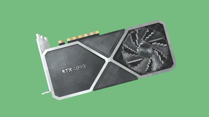 Low poly RTX 4090 3D Model