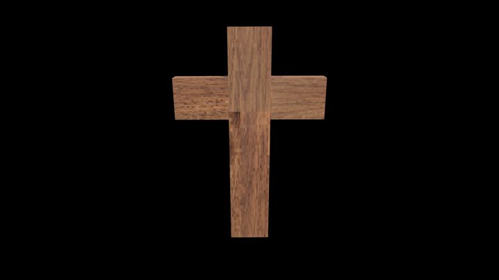 PSX Wooden Cross 3D Model
