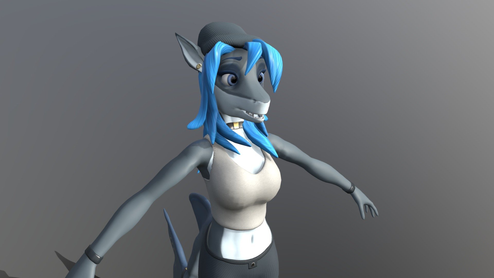 Erika Shark Girl 3d Model By Mainartsnstuff Fb02fba Sketchfab 