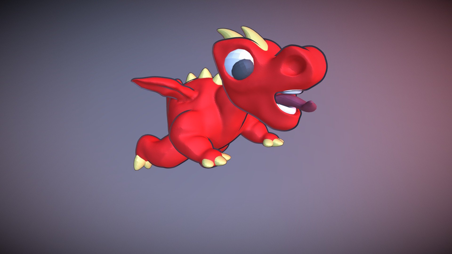 Stylized Drake made in Blender 3d.