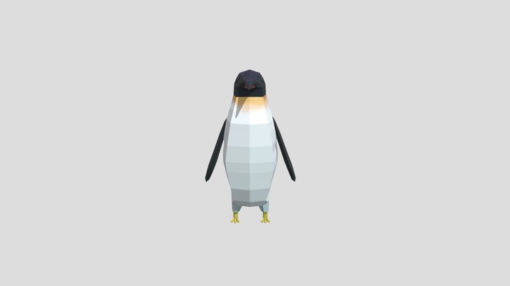 Emperor Emperor Penguin Looking for Fish 3D Model