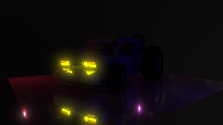 Mad Cyberpunk Car 3D Model