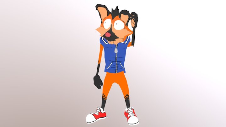 Maned Wolf 3D Model