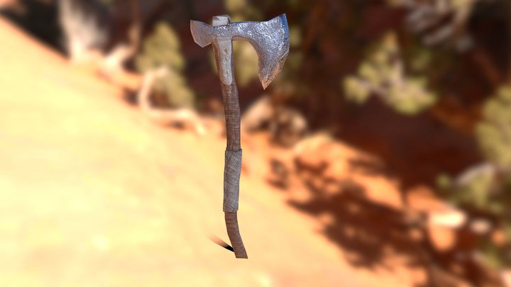 hacha kartos_Low 3D Model