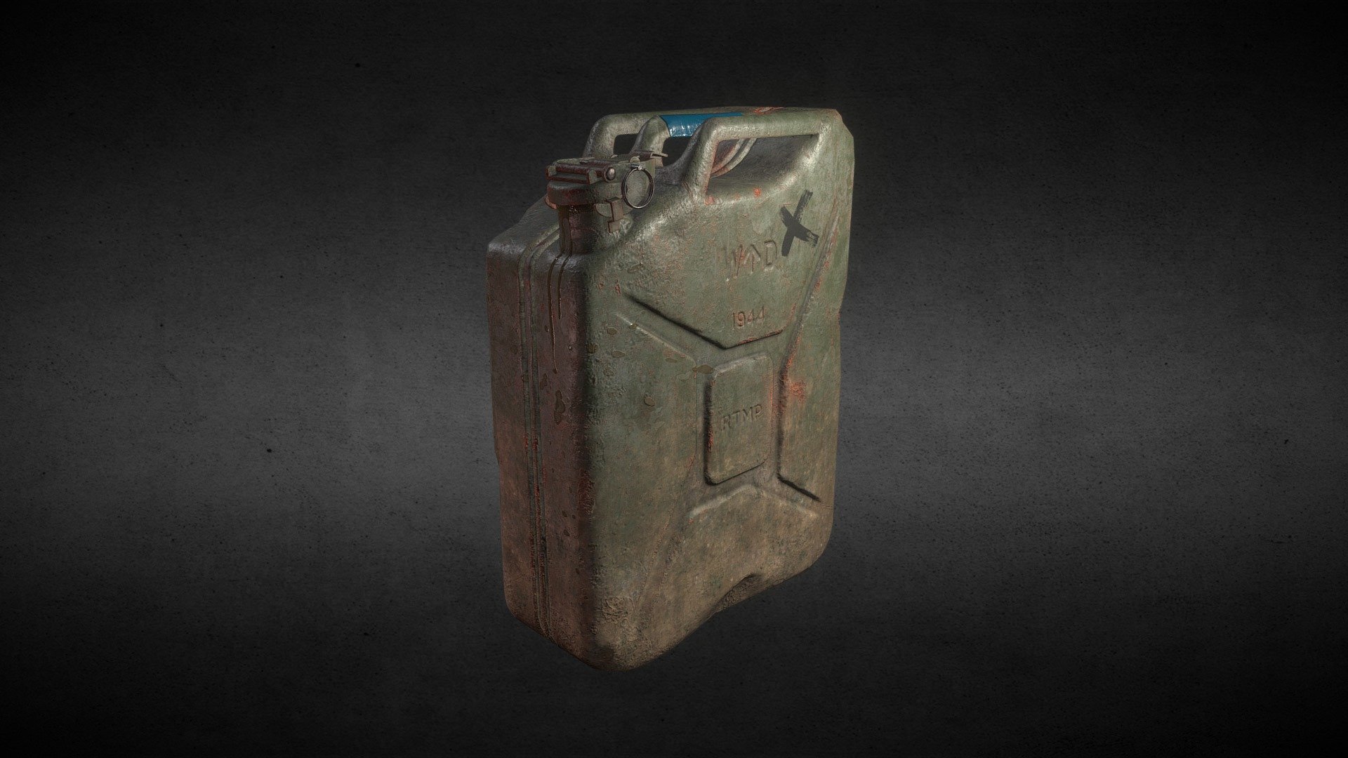 Rusted jerrycan