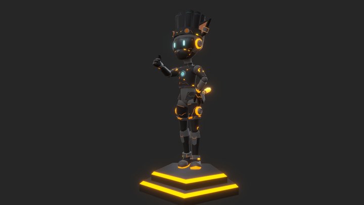 Robot Chef Cat 3D Model
