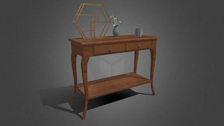 Chinese Lacquer Shanxi Console Table 3D Model