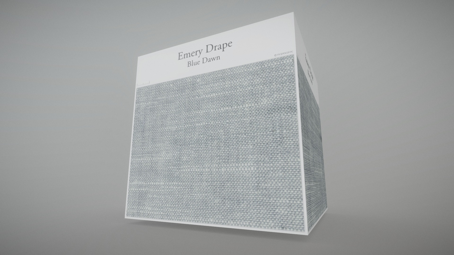 3D model Emery Drape (Blue Dawn) - This is a 3D model of the Emery Drape (Blue Dawn). The 3D model is about a book on a table.