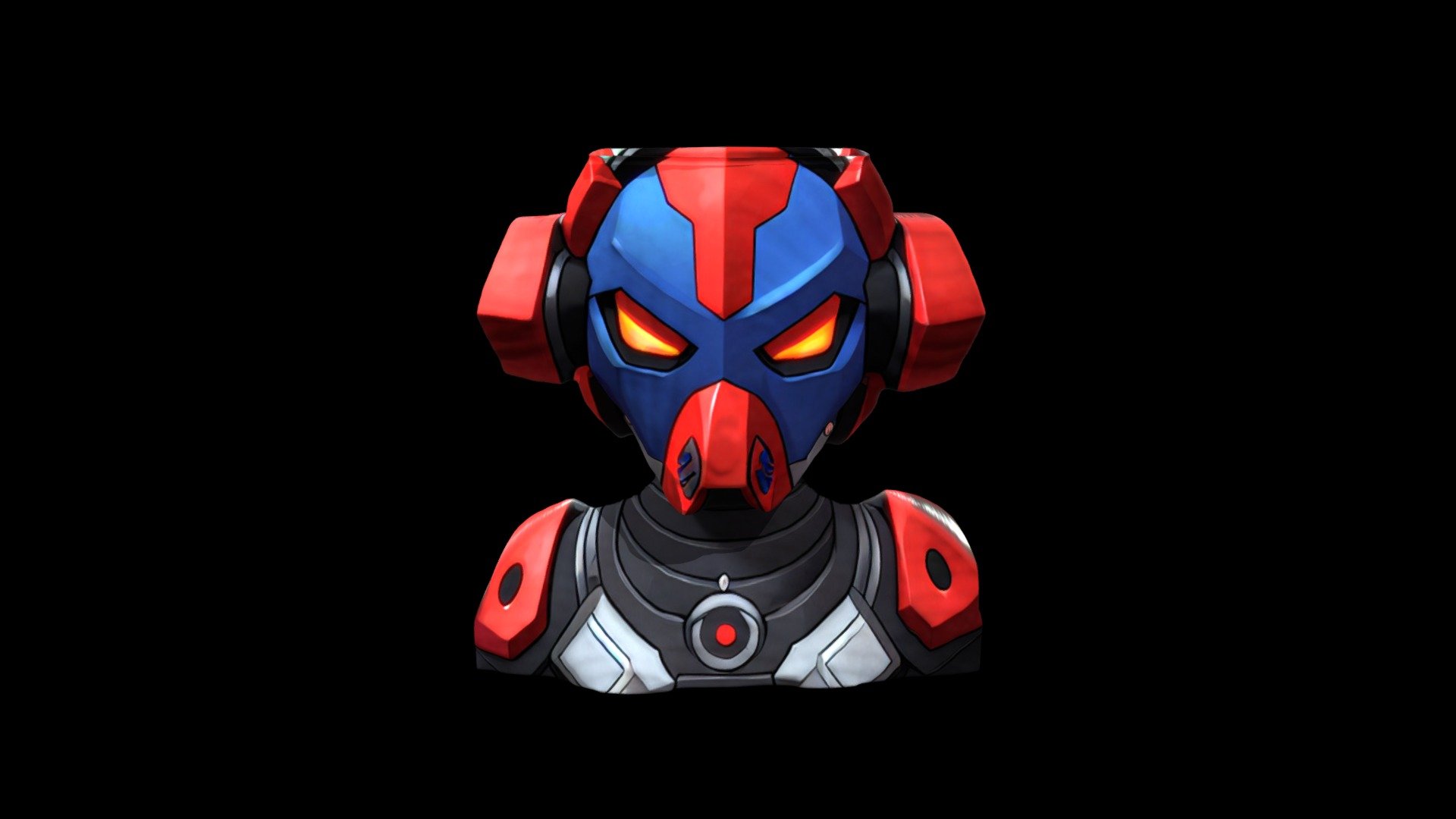 Helmet Mask Robot Cartoon 1340 - Download Free 3D model by klrxyz ...