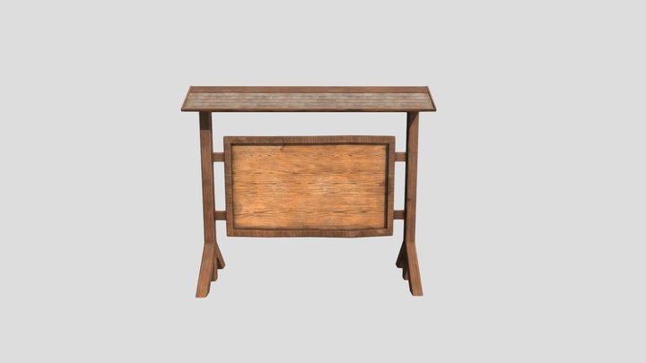 WoodSign 3D Model