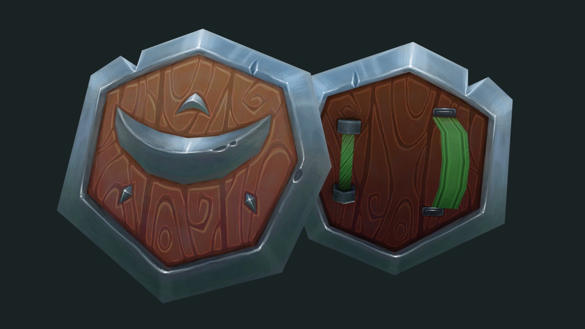 Stylised Fantasy Shield (Hand-painted)