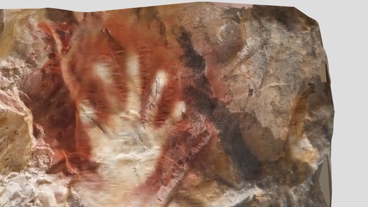 Cave tunnel hand painting 3D Model