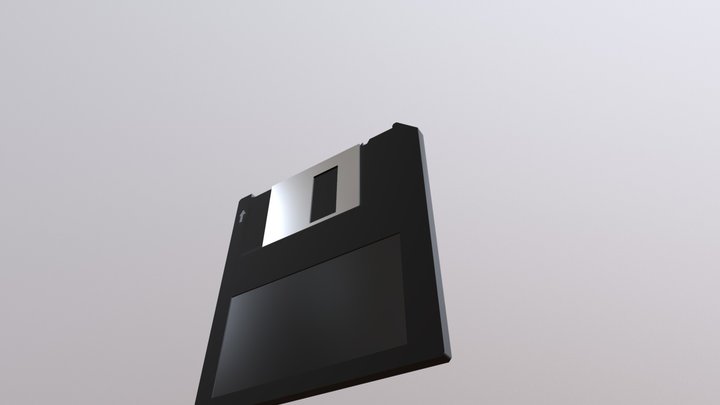 Low Poly Floppy Disk 3D Model