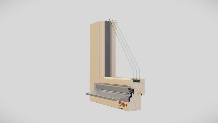 Holzfenster 3D Model