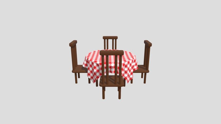 Dinner Table 3D Model