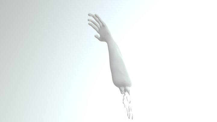 Hand with Blood 3D Model