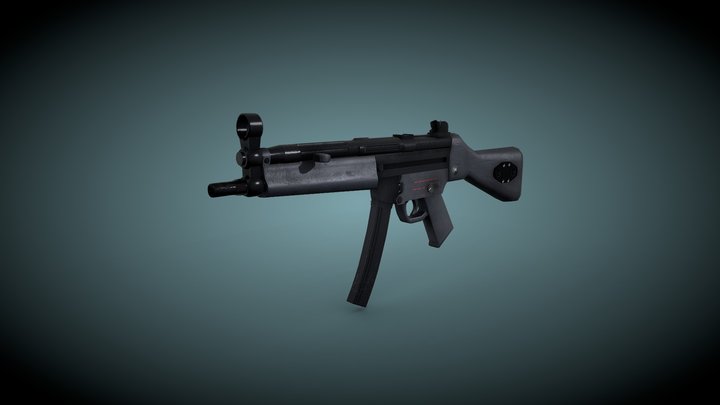 Military Submachine gun - MP5 3D Model