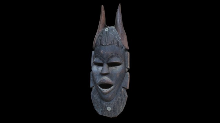 Wooden African Mask 3D Model