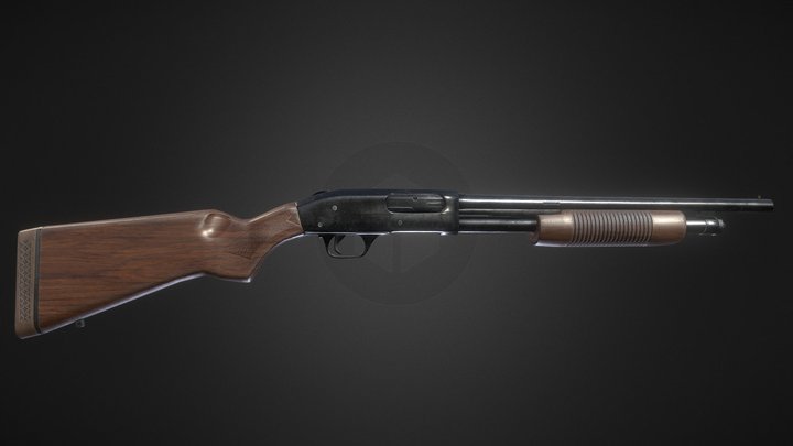 Mossberg 500  Shotgun 3D Model