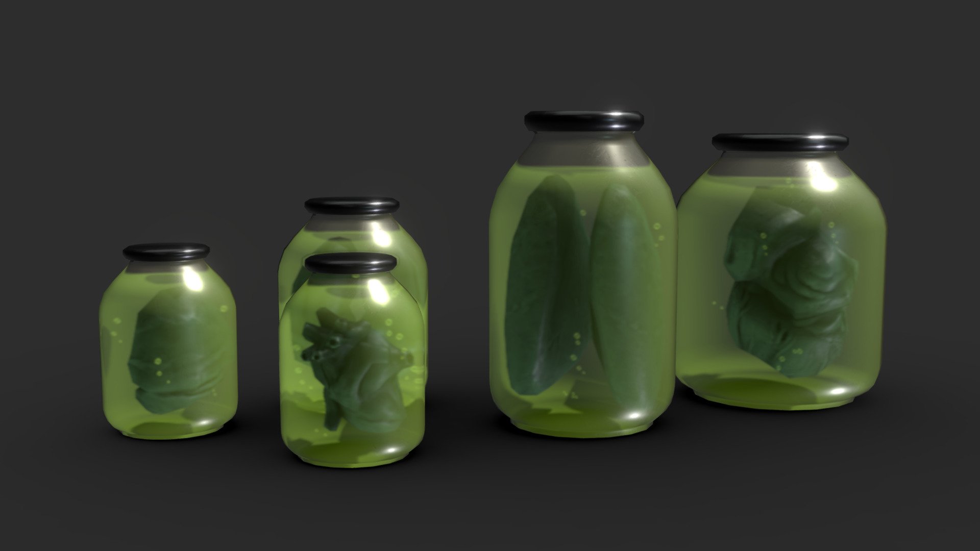 Specimen Jars 3D model by Joshua Whittaker (joshuawhittaker