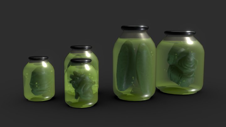 Specimen Jars 3D Model
