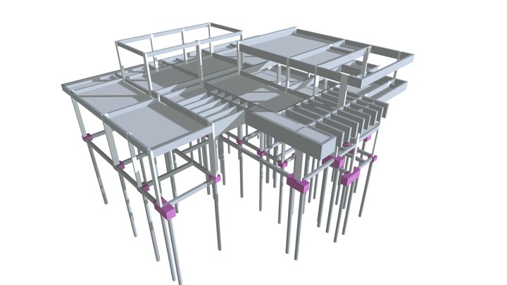 Projeto Estrutural Residencial 3D Model