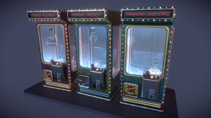 Claw Machine Arcade 3D Model