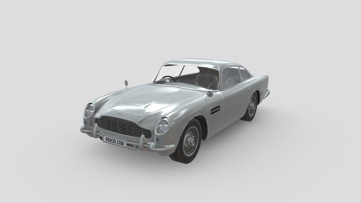Low Poly Car - Aston Martin DB5 3D Model