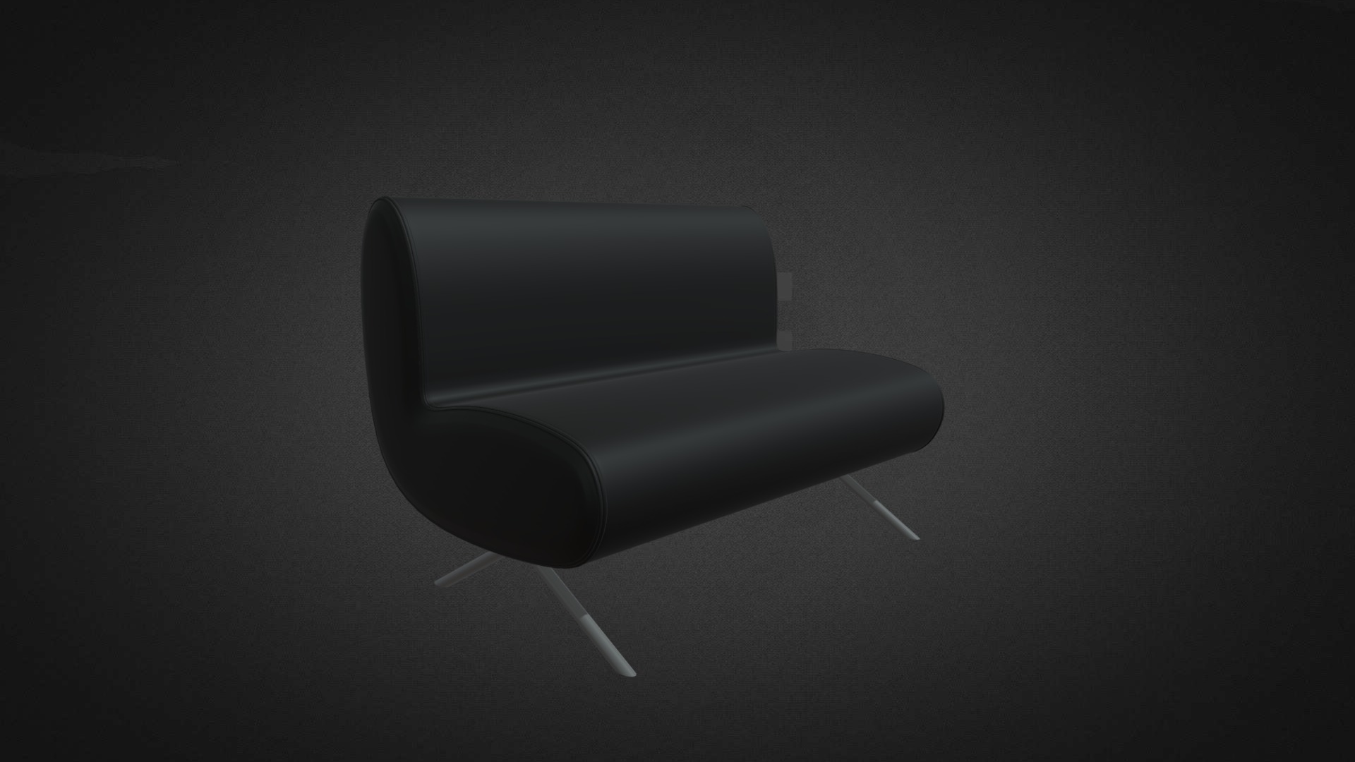 3D model Angel Halo Sofa No Arms Hire - This is a 3D model of the Angel Halo Sofa No Arms Hire. The 3D model is about a black computer mouse.