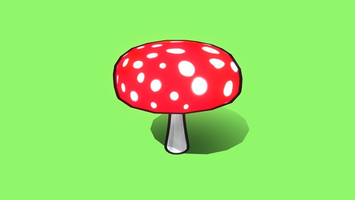 Mushroom (Toon Shaded) 3D Model