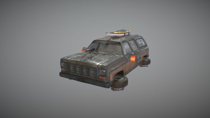Cyberpunk Car - Truck 3D Model