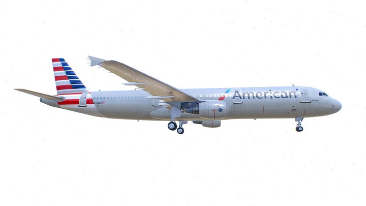 Airbus A-321 American Airlines 3D Model