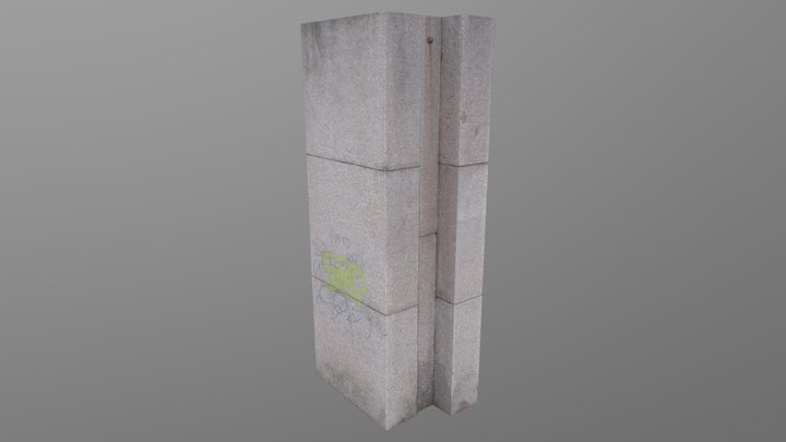 Concrete pillar (Free Photoscan) 3D Model