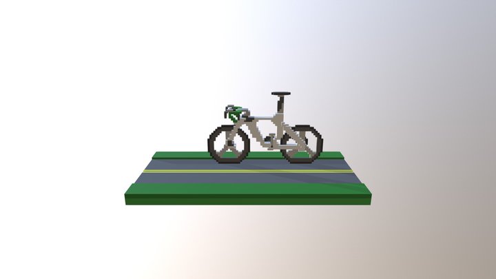 Voxel Bike 3D Model