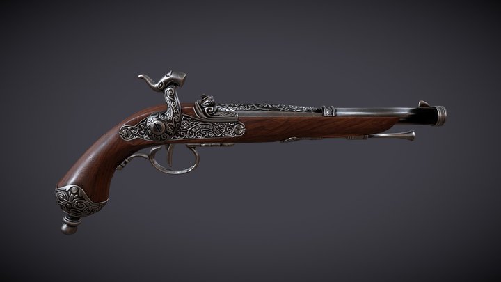 Percussion Pistol 3D Model