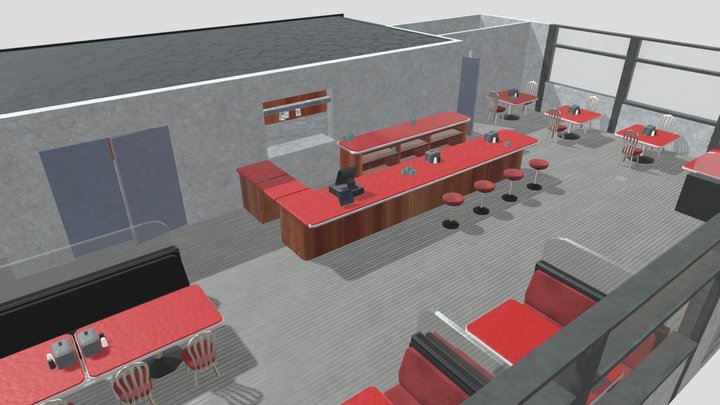 Unfinished Diner 3D Model