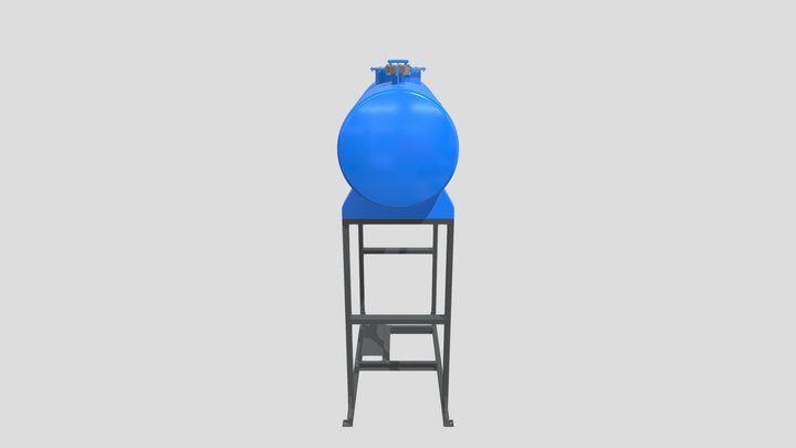 2m³ Boiler Feedwater Tank 3D Model