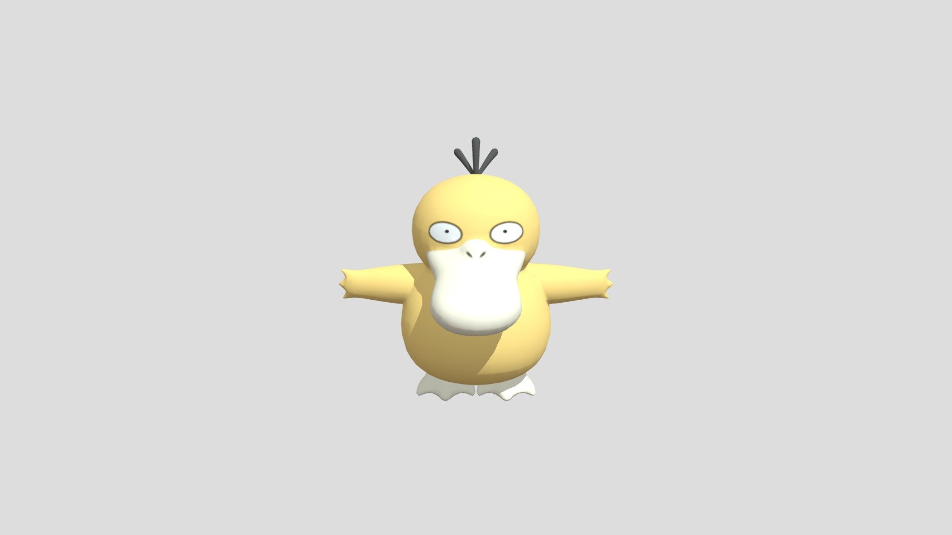 Psyduck pokémon 3d model - Finished Projects - Blender Artists