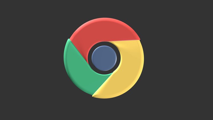 Google Chrome Logo 3D Model