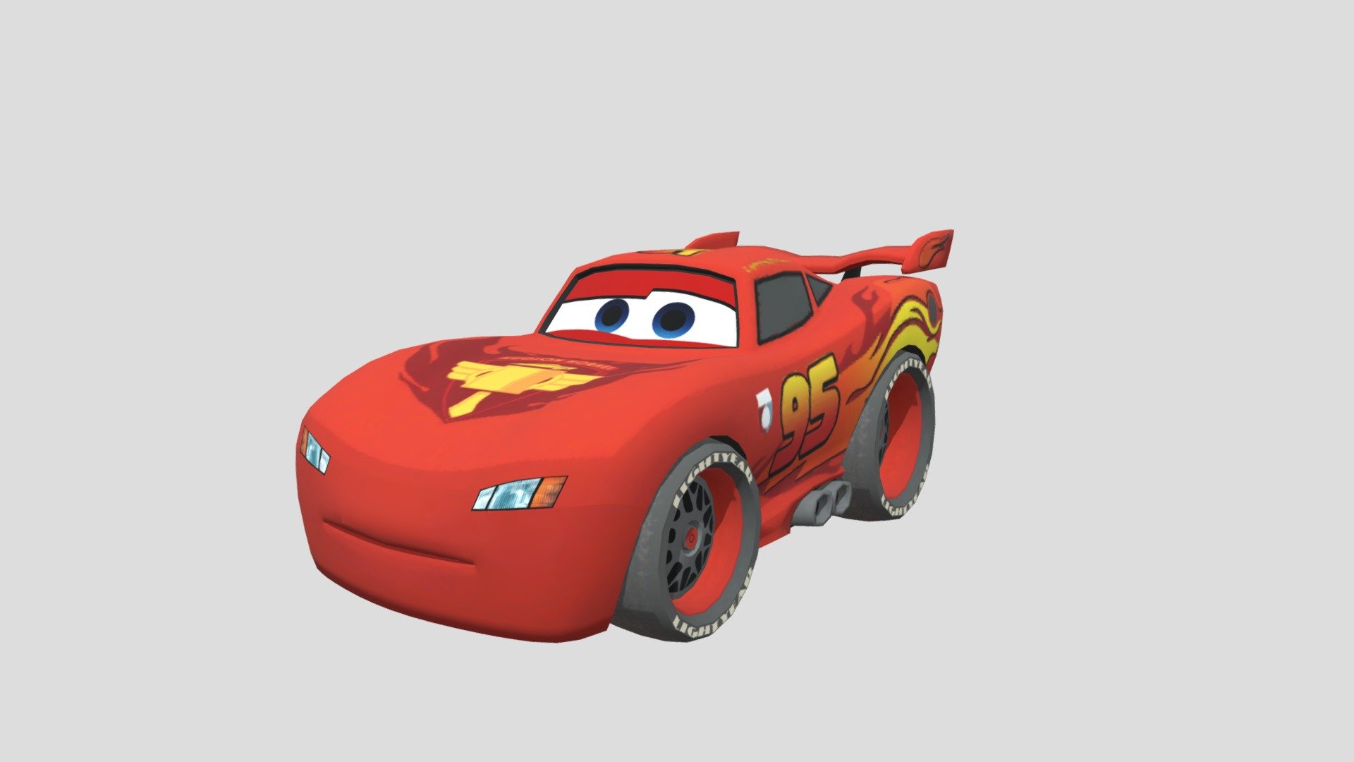 3D model Lightning McQueen 3D model VR / AR / low-poly