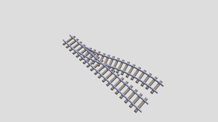 Rail Track Switch T4 3D Model
