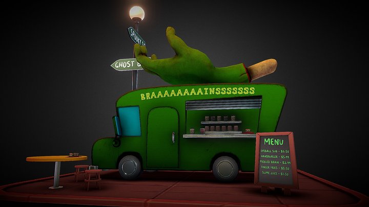 Zombie Food Truck • Street Food Challenge 3D Model
