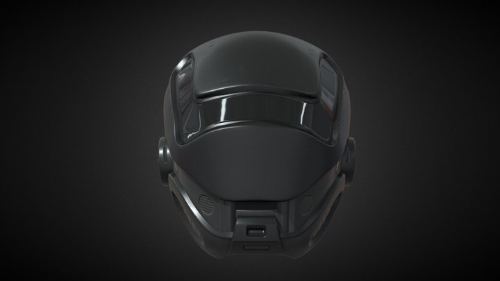Black helmet 3D Model