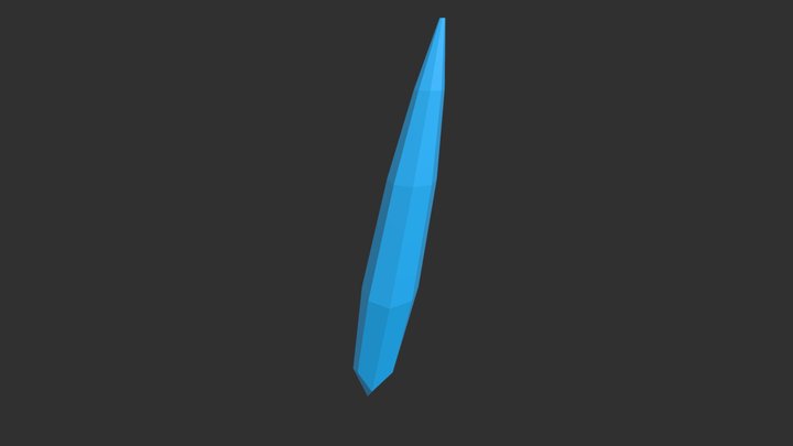 Low Poly Water Drop 3D Model
