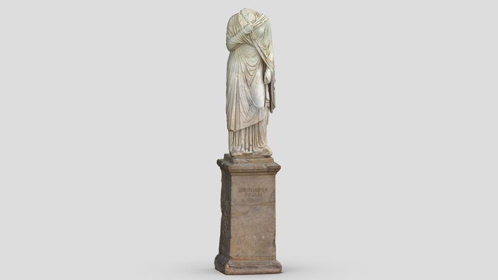 Estatua y pedestal de Servilia 3D Model