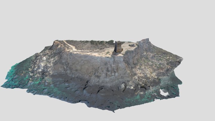 Ghajn_tuffieha_cliff_tower_and_3d_gpr 3D Model