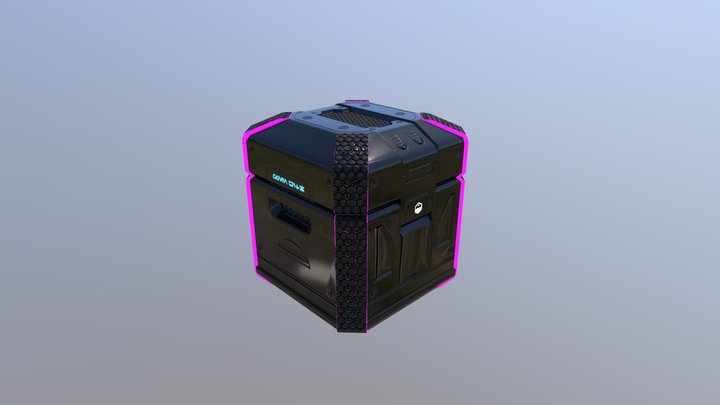 Sci- Fi Crate 3D Model
