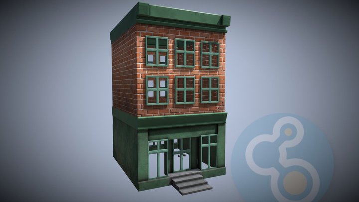 Stylized Building 02 3D Model