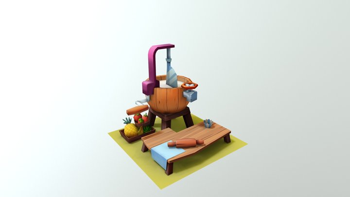 Smoothies Station 3D Model